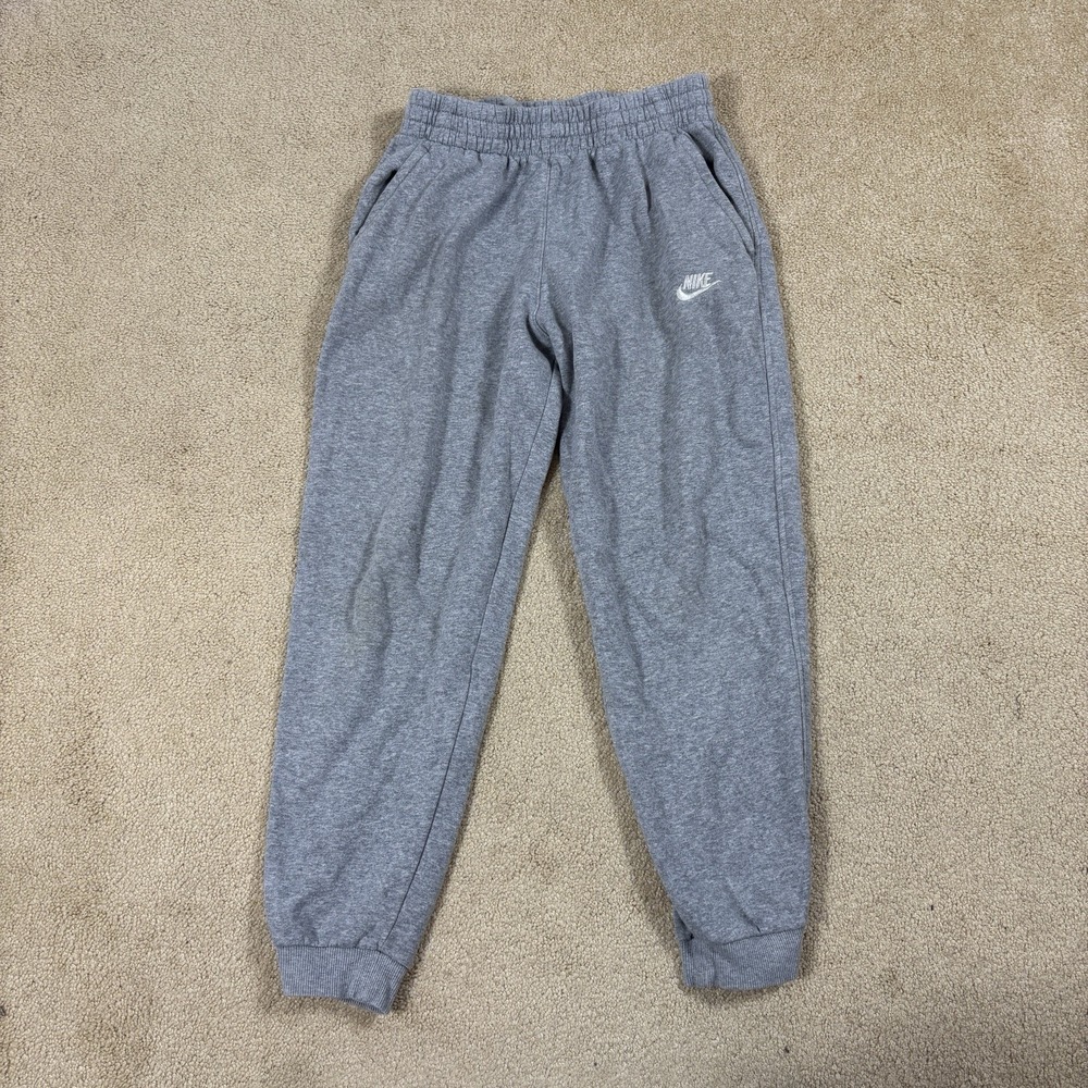 Nike Sportswear Club Fleece Boys Youth XL Gray Jogger Sweatpants Pockets